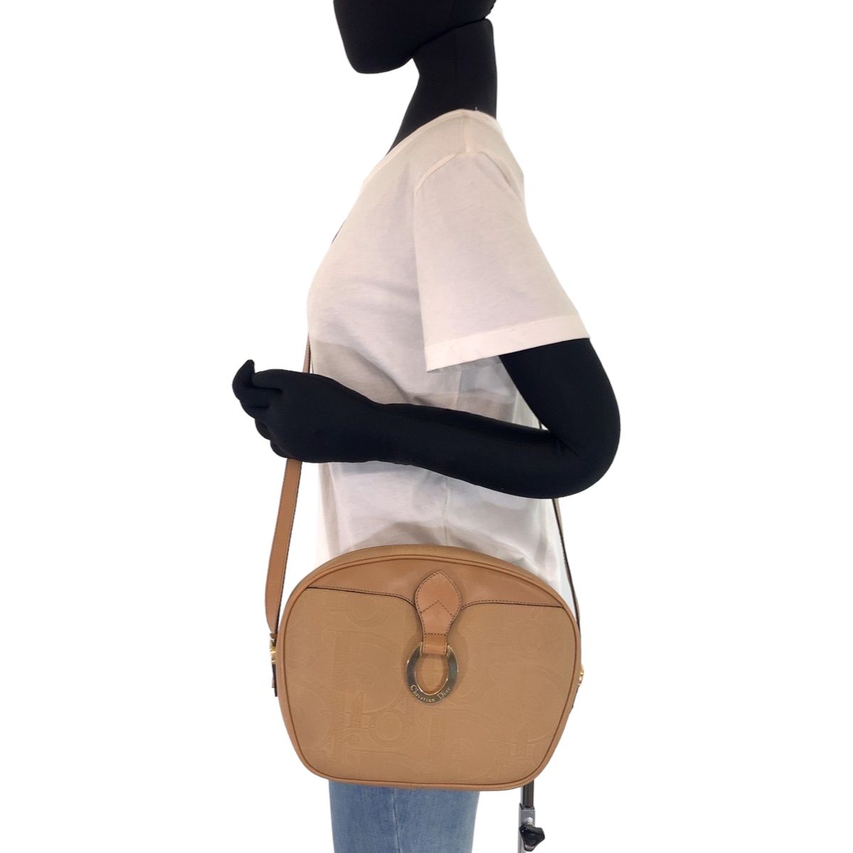 Christian Dior クリスチャンディオール トロッター ブラウン 茶 ゴールド金具 PVC ショルダーバッグ 斜め掛け レディース 403380 【中古】 Christian Dior クリスチャンディオール トロッター ブラウン 茶