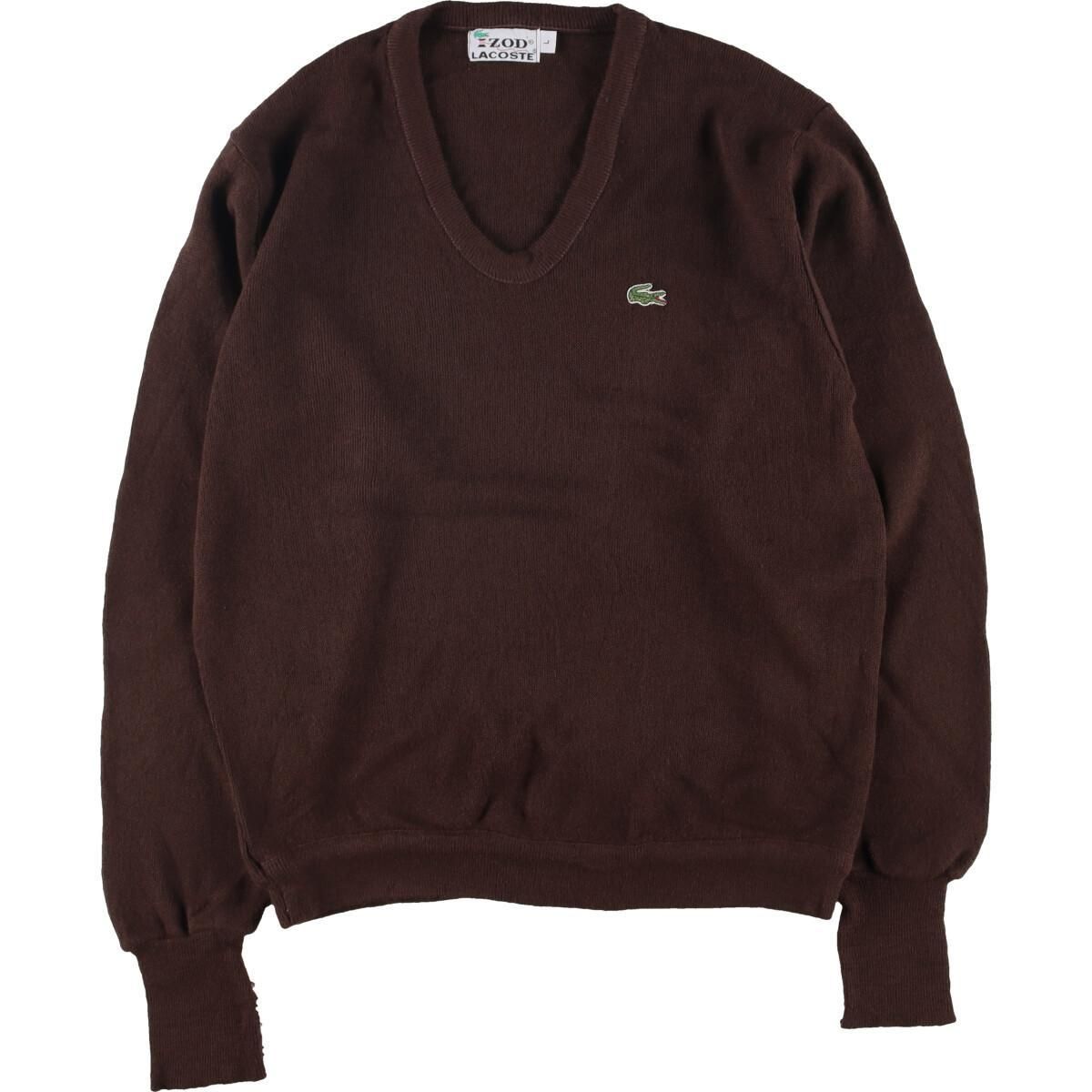 新規購入 アクリルニットセーター Vネック IZOD LACOSTE ラコステ 70