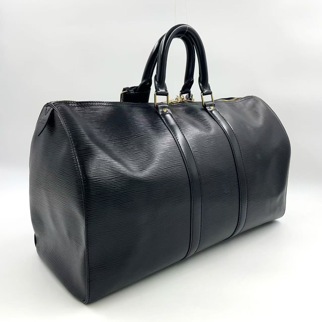 LOUIS VUITTON キーポル45 エピ エピ ノワール レザー ブラック