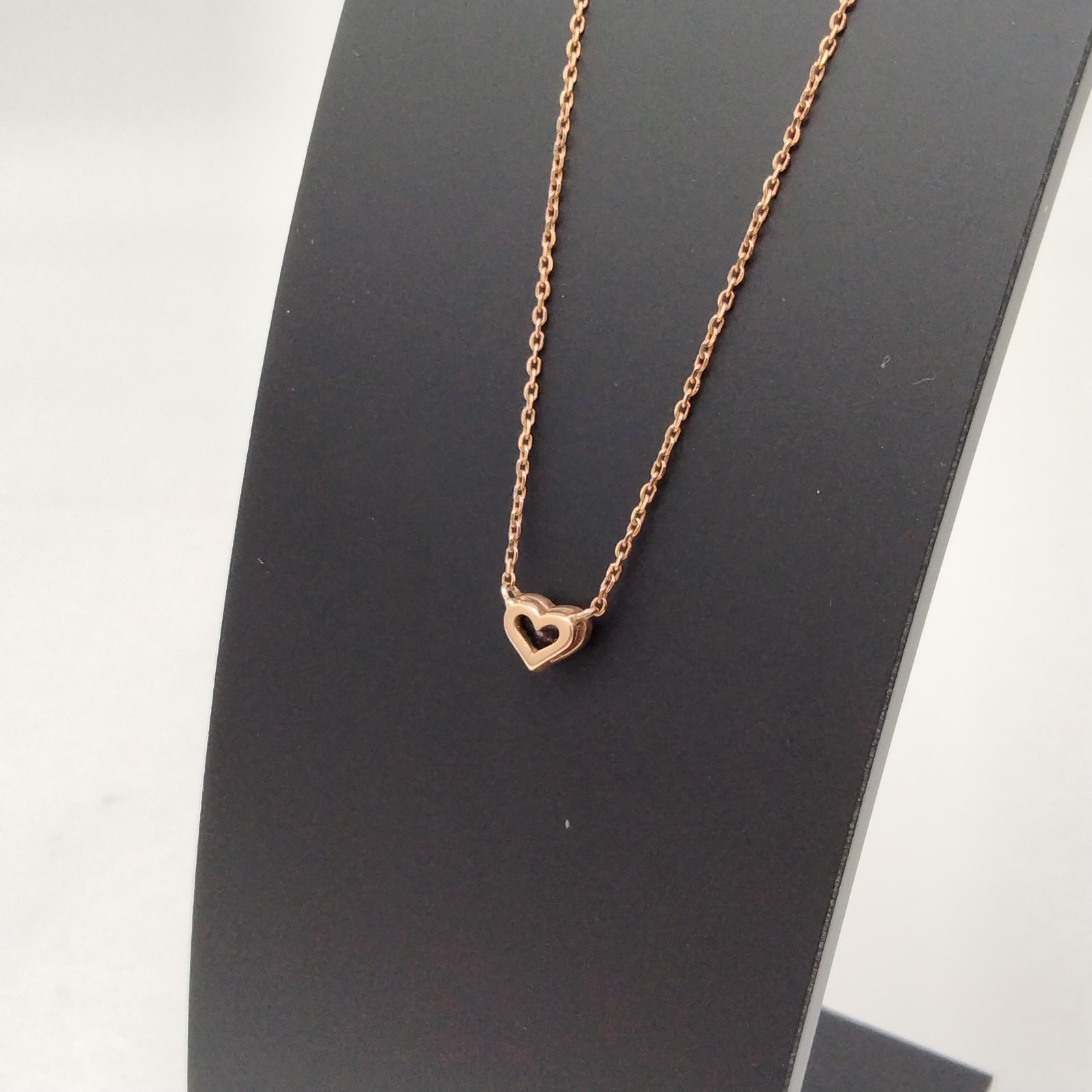 nojess ノジェス K10 PG ピンクゴールド ハート ネックレスチェーン nojess ノジェス K10 PG ピンクゴールド ハート ネックレス