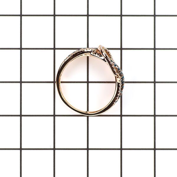 K18PG トリートブルー/カラーレス ダイヤモンド リング 0.66ct - メルカリ 