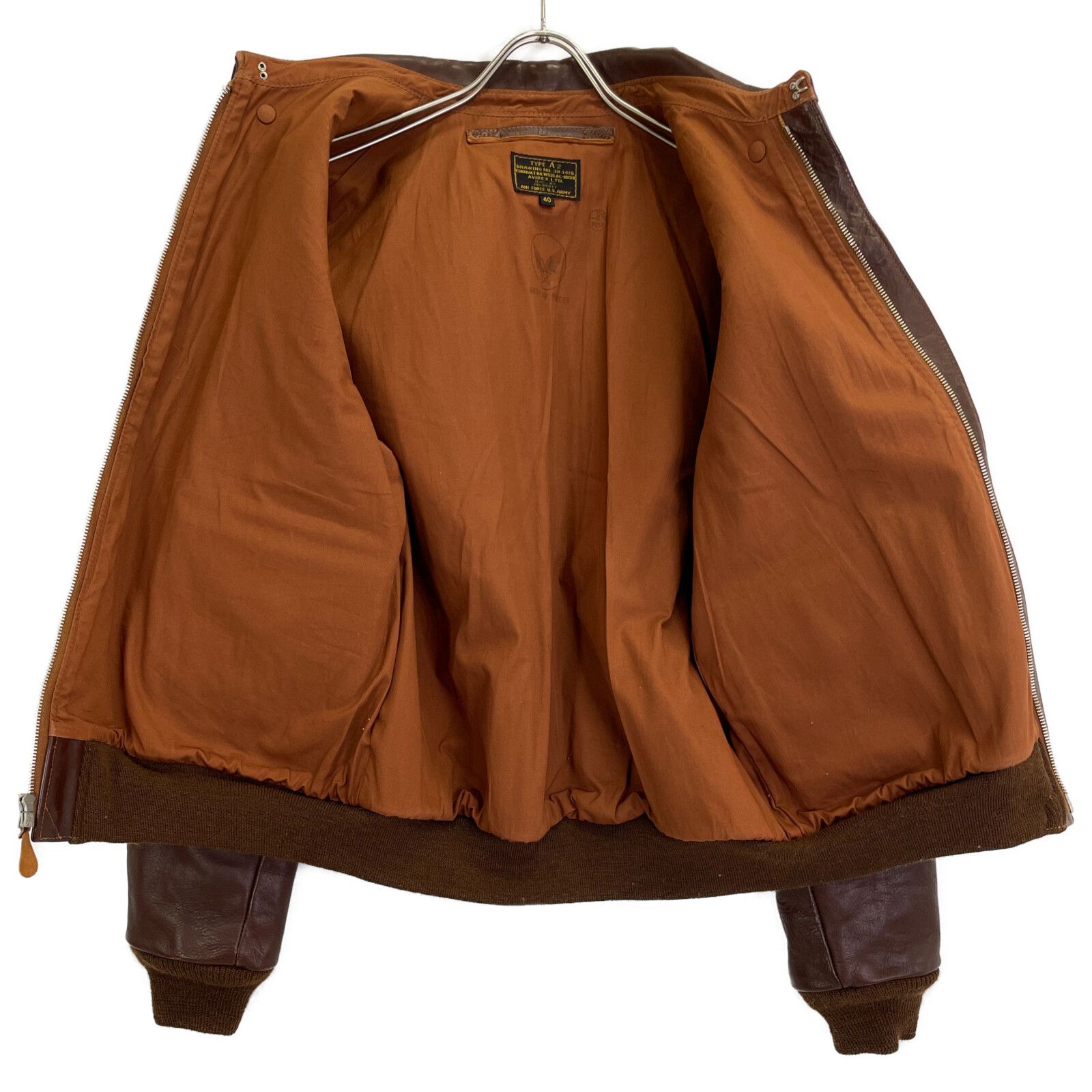 AVIREX TYPE A-2 フライトジャケット 40 A-2 FLIGHT JACKET ANTIQUE LAMB / A-2 フライトジャケット