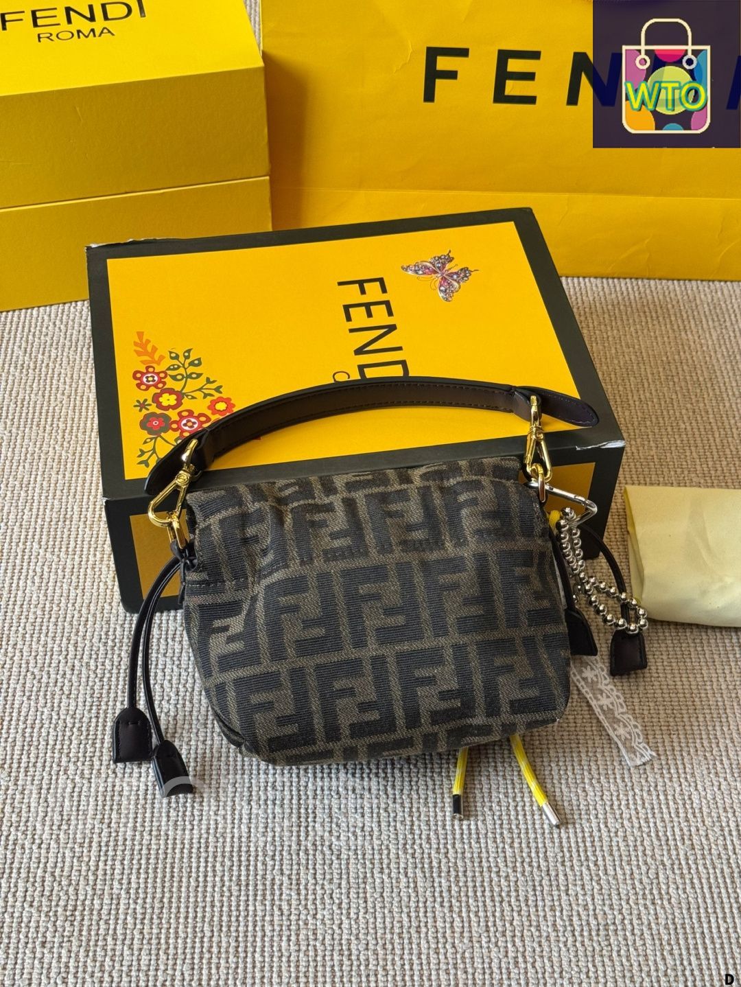 MONOTOWN様フェンディ マンマ ハンドバッグ コットンジャージー FENDI フェンディ マンマバケット ショルダーバッグ ジャージー