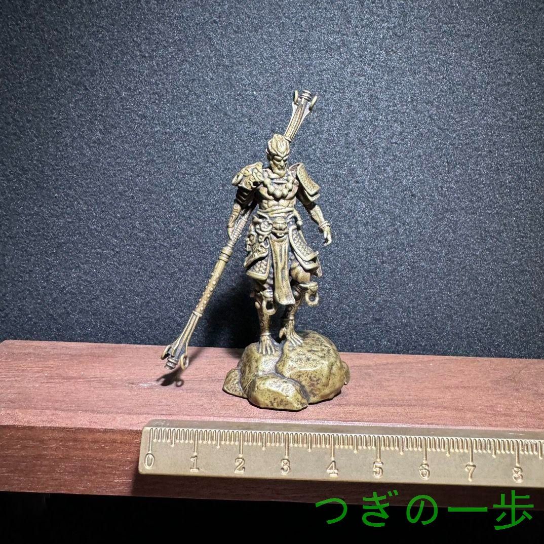 銅製 斉天大聖孫悟空仏像 孫行者 装飾品 工芸品 置物 銅製 孫悟空 置物