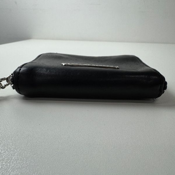 CHROME HEARTS コインケース ラウンド ジップ ブラック CHROME HEARTS/クロムハーツ ラウンドジップ レザーコインケース
