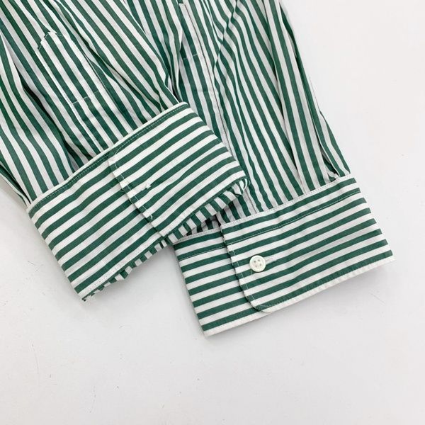 graph paper ストライプ長袖シャツ 緑 Fサイズ GRAPHPAPER グラフペーパー ストライプ シャツ Broad L/S Oversized