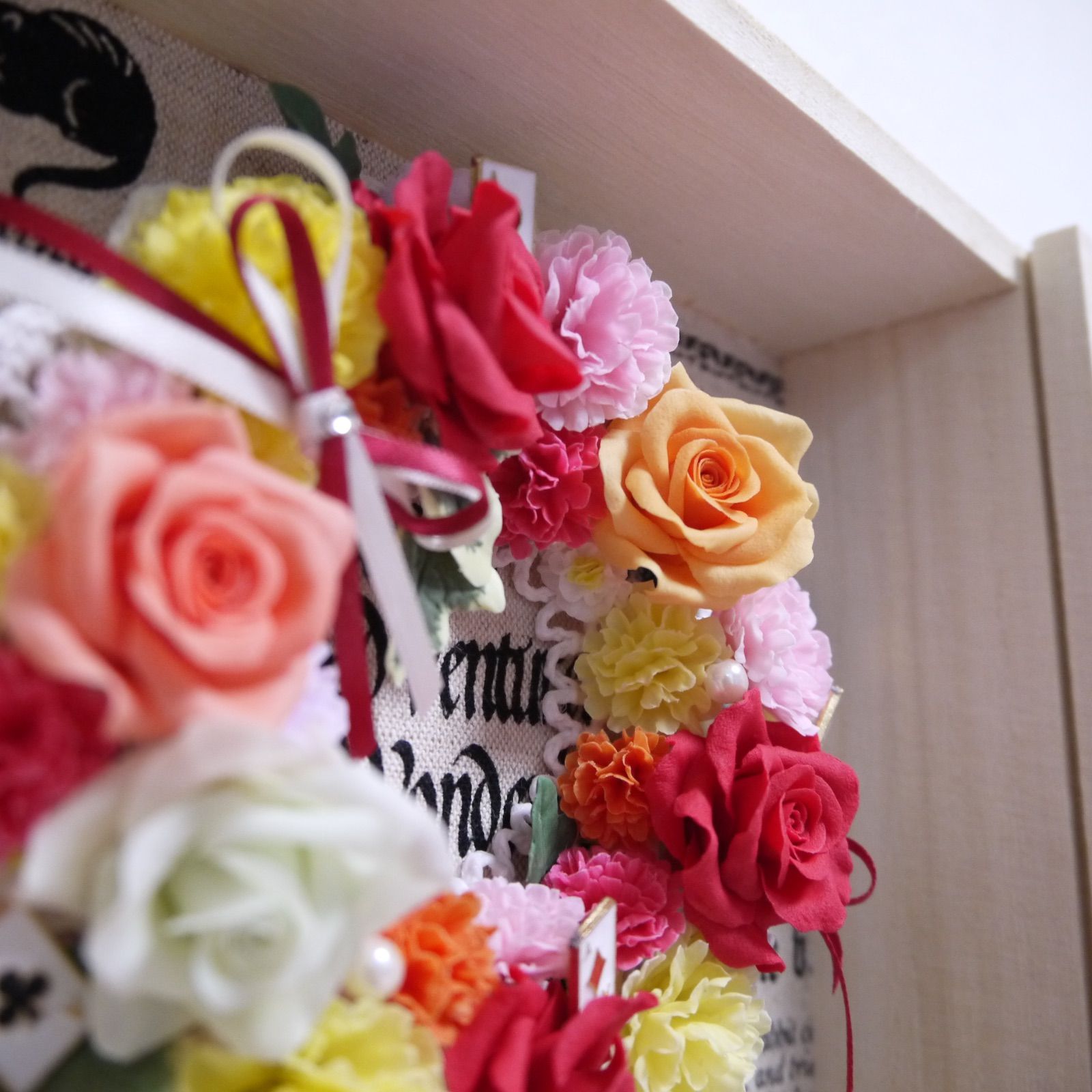 クレイフラワー 赤薔薇のリース 無かっ 