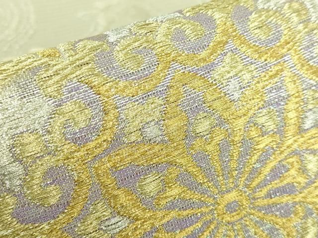 平和屋本店□極上 夏物 西陣 川島織物 六通柄 本袋帯 正倉院花文 金