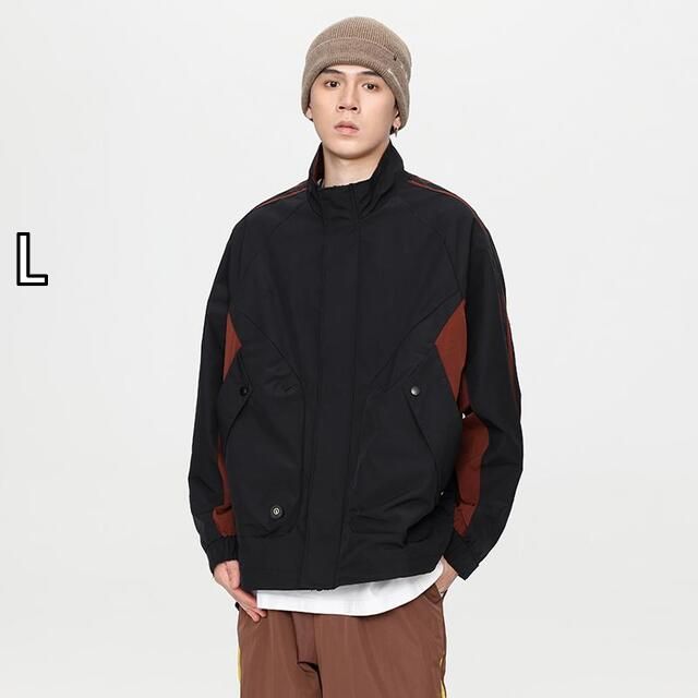 L 秋冬 コーデ メンズ 服 シンプル ファッション オシャレ 大人 かっこいい 大きいサイズ ストリート 紳士服 ステッチ スタンドカラー ワークジャケット アウトドア カジュアル 防風 ポケット ジャケット