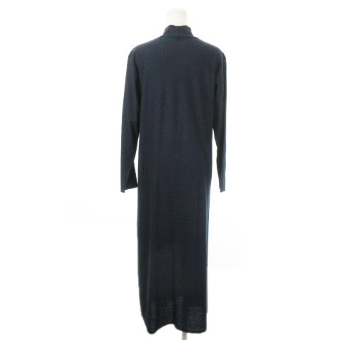 美品*ヨーガンレール ウール ハイネックワンピース 黒 日本製 ヨーガンレール JURGEN LEHL ロングワンピース ハイネック V