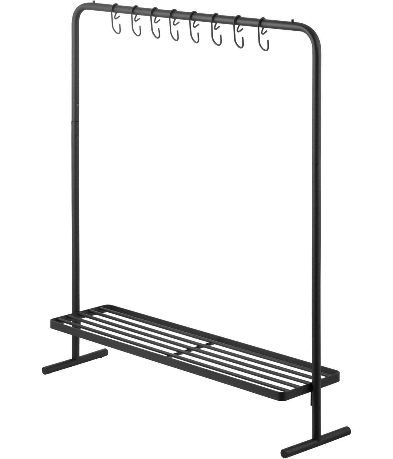 W80×D20.6×H92.5cm ブラック タワー 収納ラック tower ハンガーラック バッグ バッグ掛け 山崎実業 Yamazaki 10158