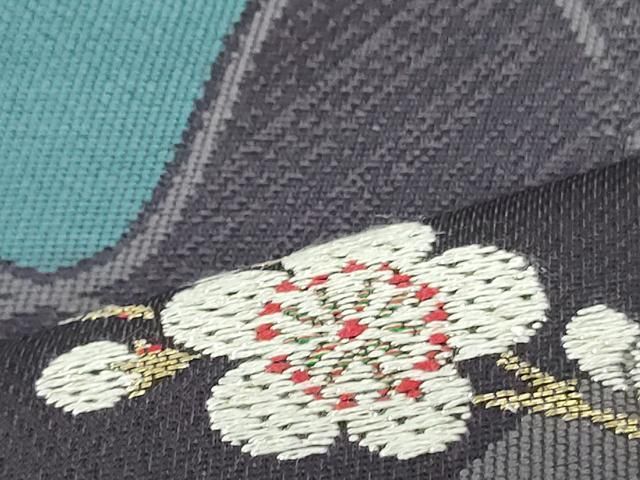 平和屋着物○両面 全通柄袋帯 粋翔小袖 網目舞桜文 金銀糸 正絹 逸品