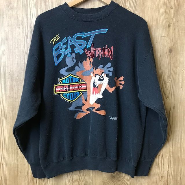 90s vintage Harley Davidson × Warner Bros, SWEAT 90年代