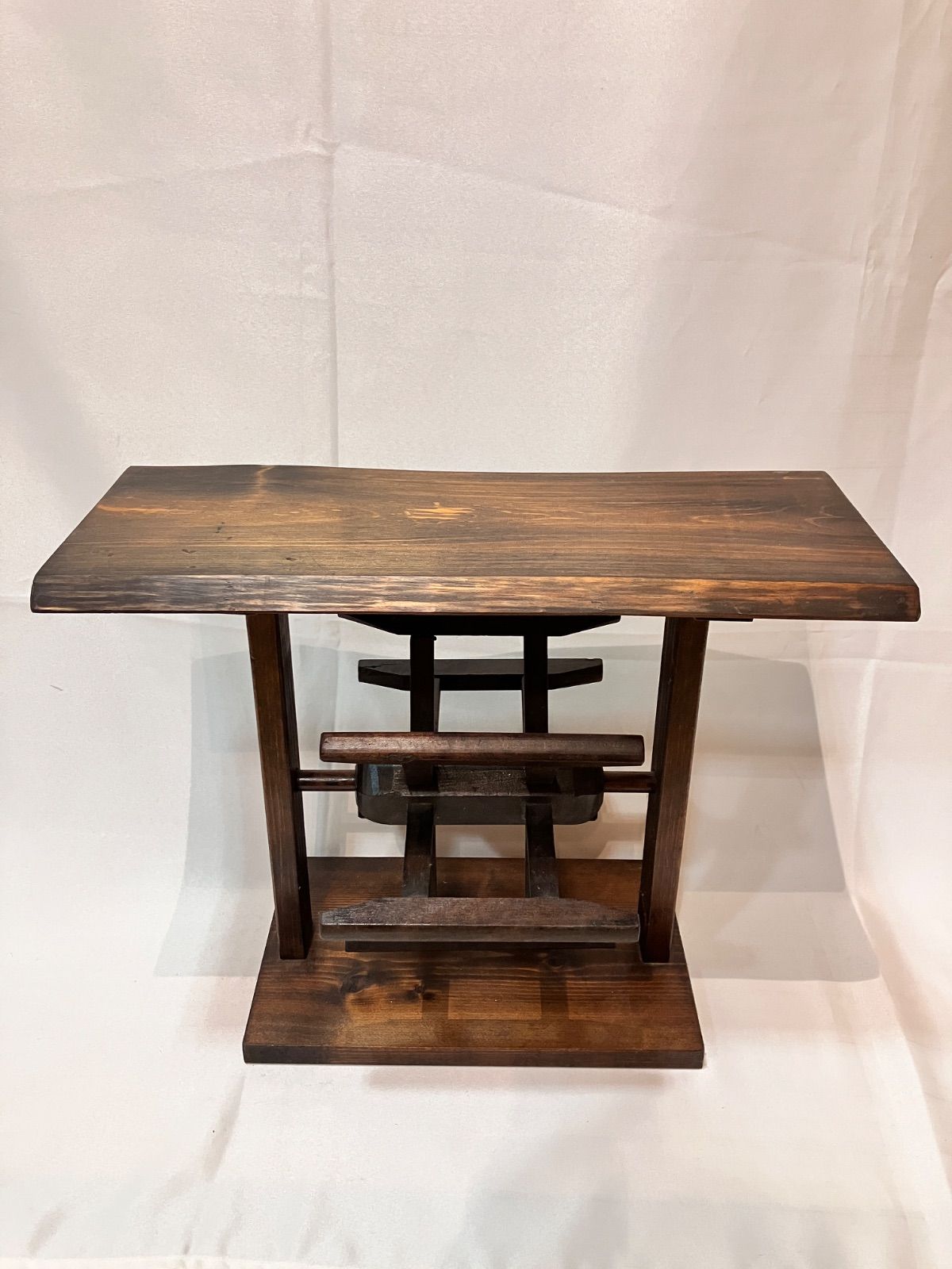 骨董品】糸車 古民具 アンティーク 花台 飾り台 和家具 レトロ
