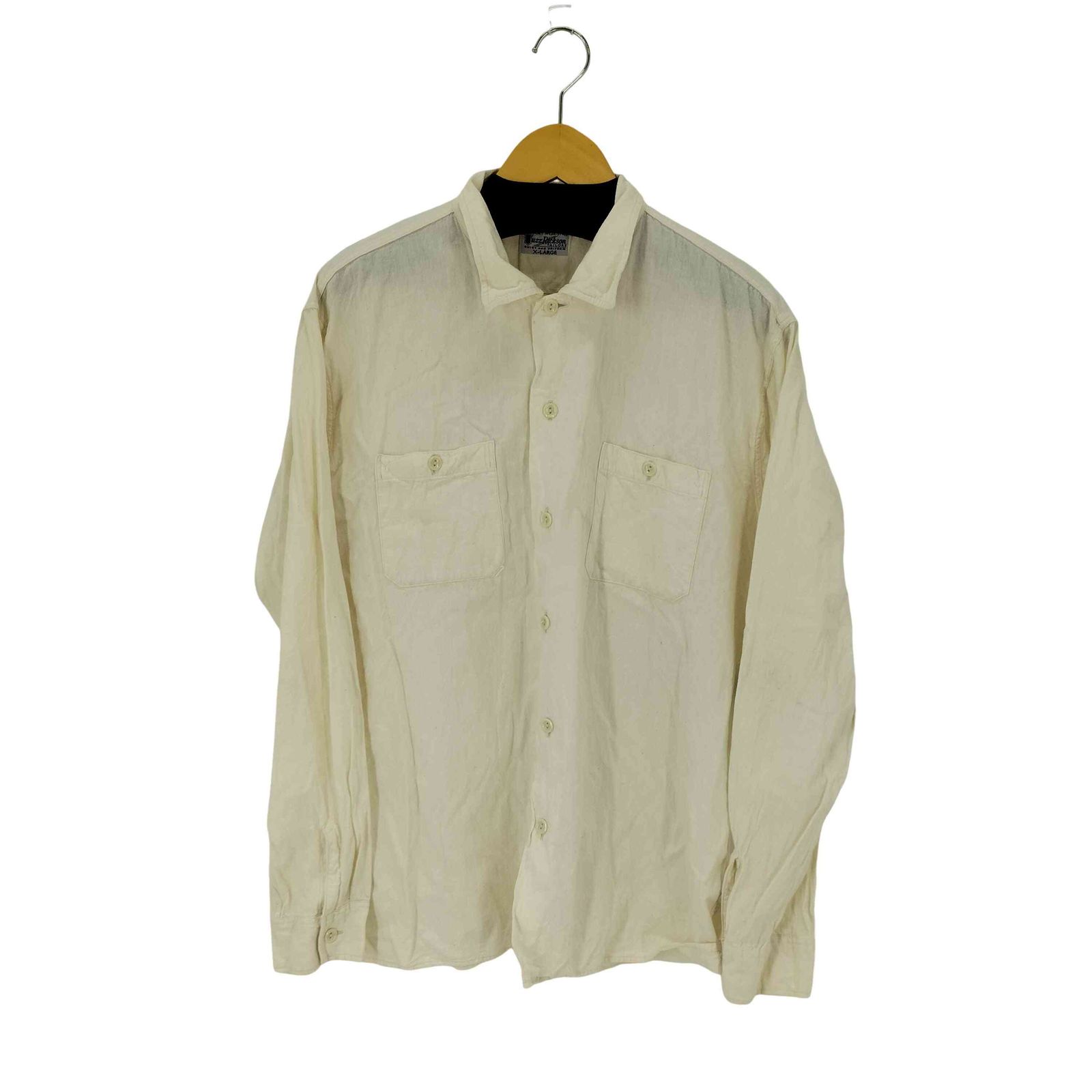 バズリクソンズ BUZZ RICKSONS WHITE CAMBRAY ダブルポケットL/Sシャツ メンズ JPN：XL 