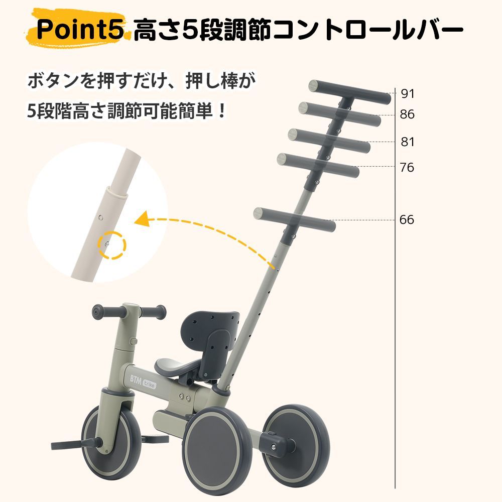 高さ調節押し棒付き 組み立て簡単
