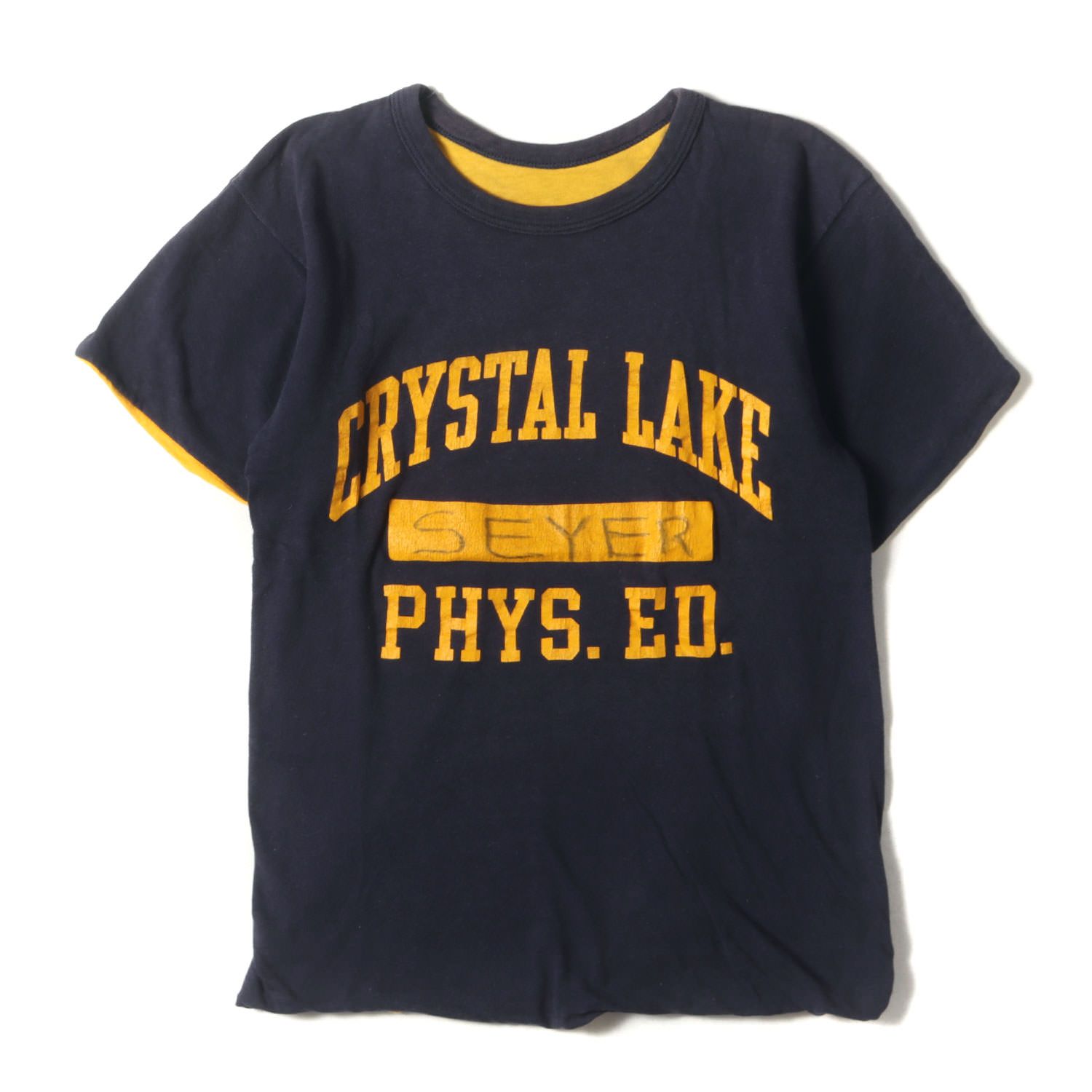 70s バータグ champion 希少 多色染み込み 3段 Tシャツ USA製 お得な