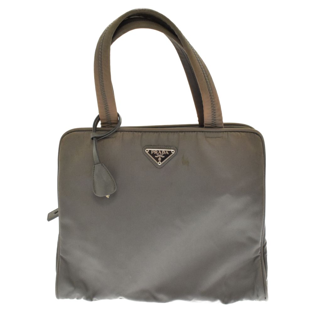 【PRADA】プラダテスートナイロン　カナデ　トートバッグ PRADA (プラダ) Hand Bag ロゴプレート付きテスートナイロン