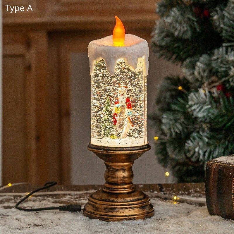 クリスマスキャンドル ろうそく サンタクロース 雪だるま スノー