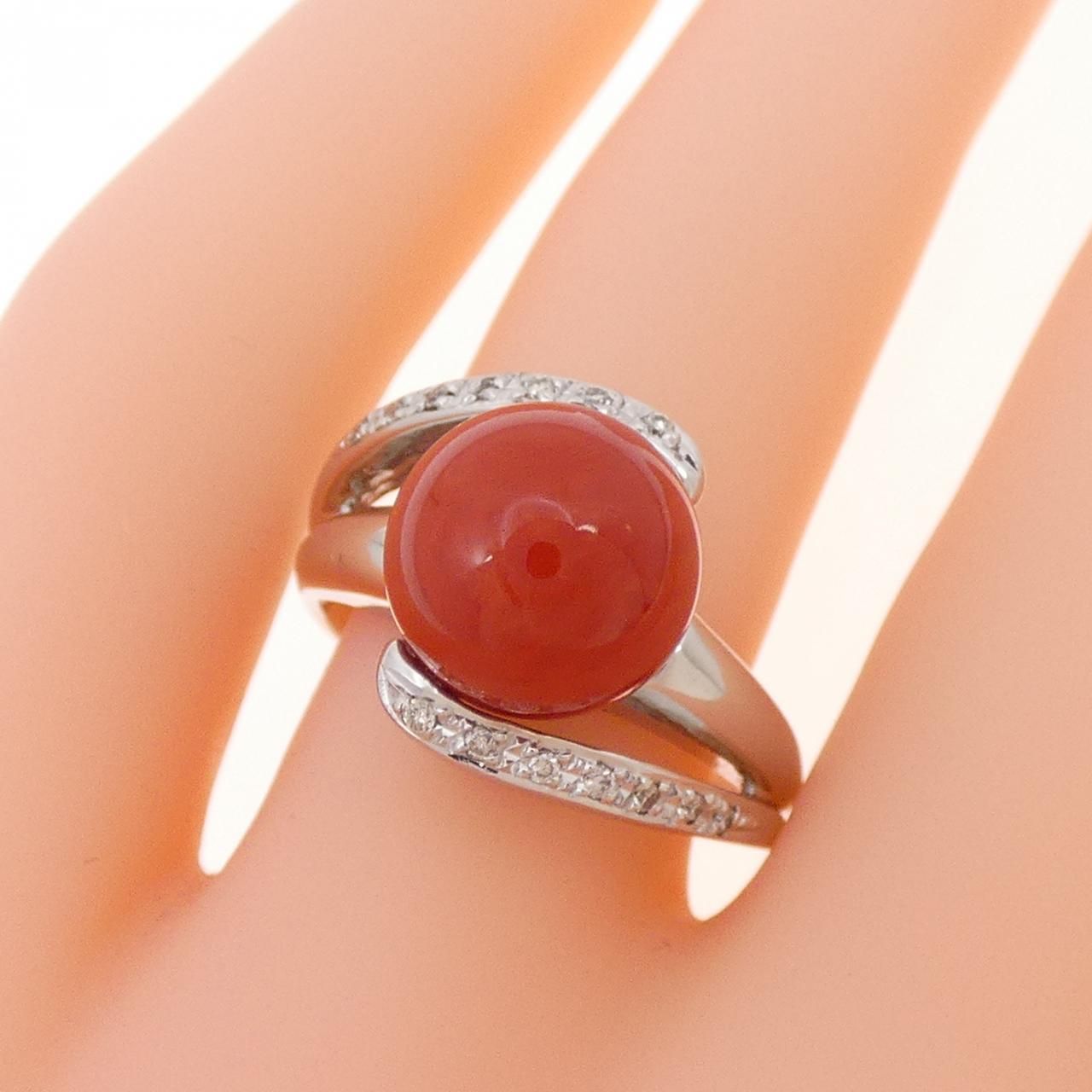 PT900 サンゴ リング 9.9mm - メルカリ 