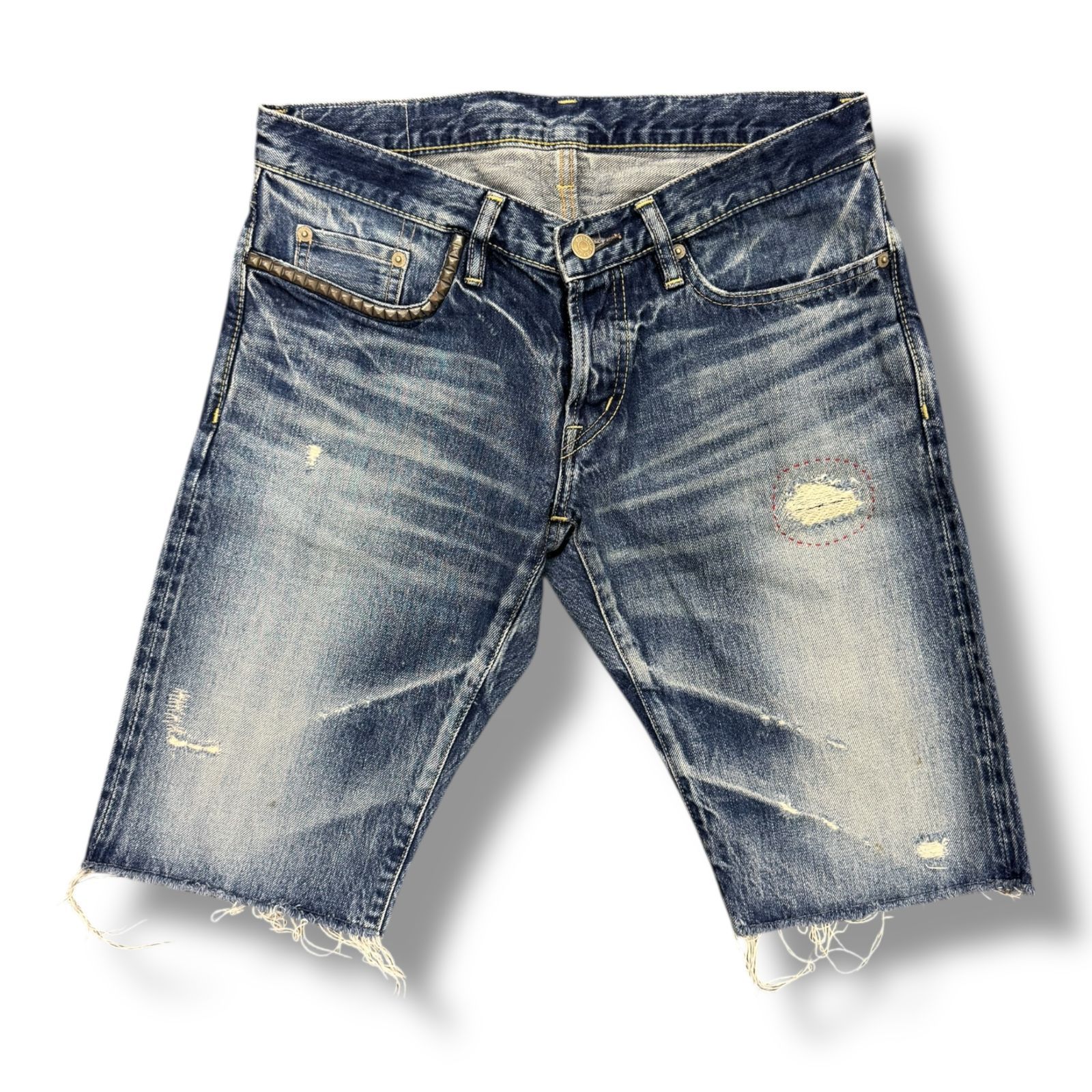 HYSTERIC GLAMOUR × STIE-LO スタッズデニムショーツ ハーフパンツ 