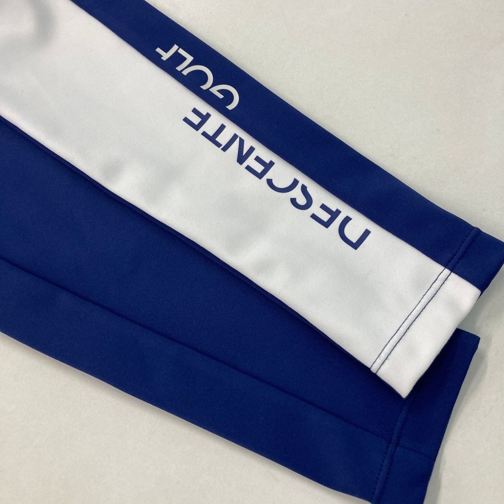 サイズ：M DESCENTE GOLF デサントゴルフ 長袖ポロシャツ ブルー