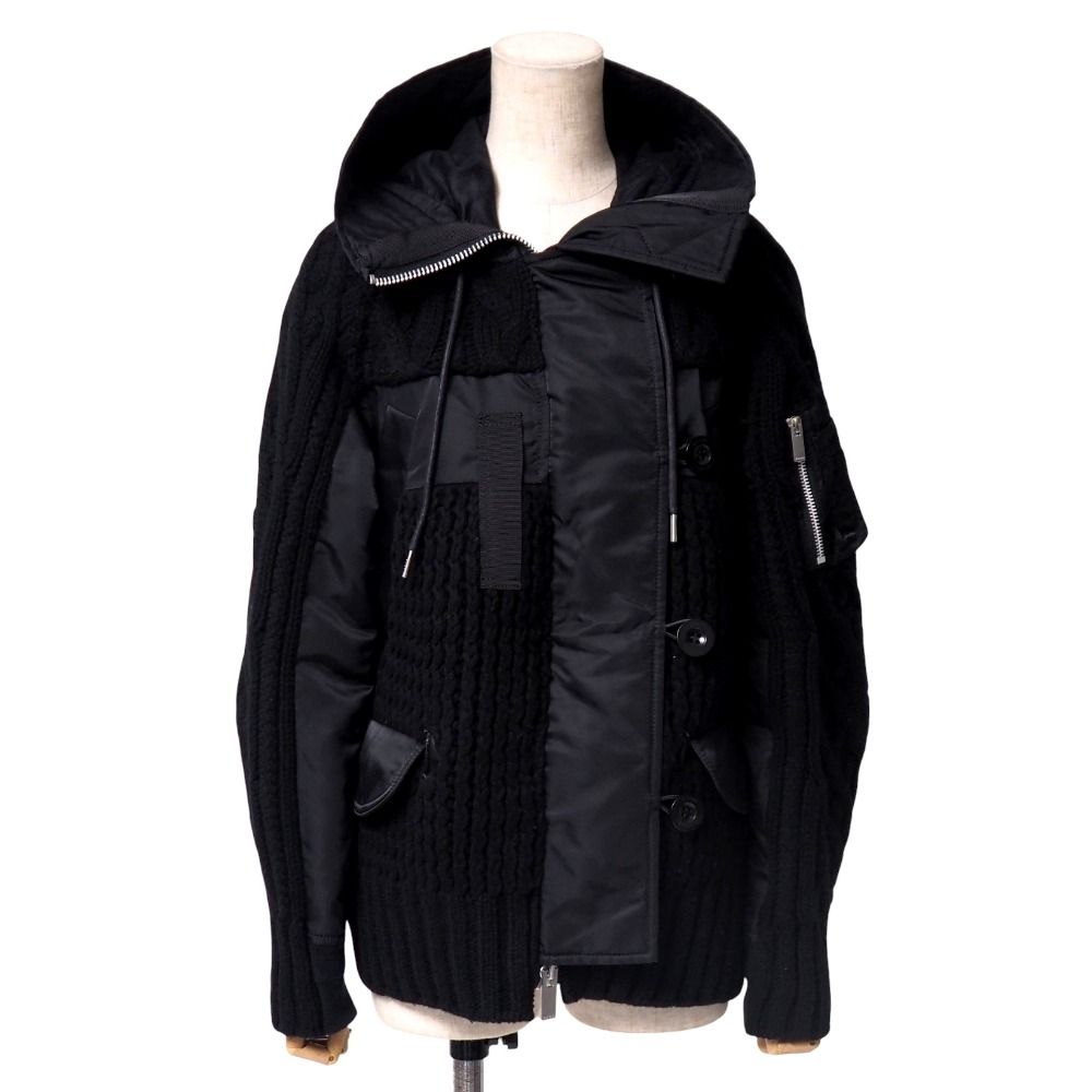 Sacai サカイ コート サイズ1 ジャケット ブルゾン ニット 異素材