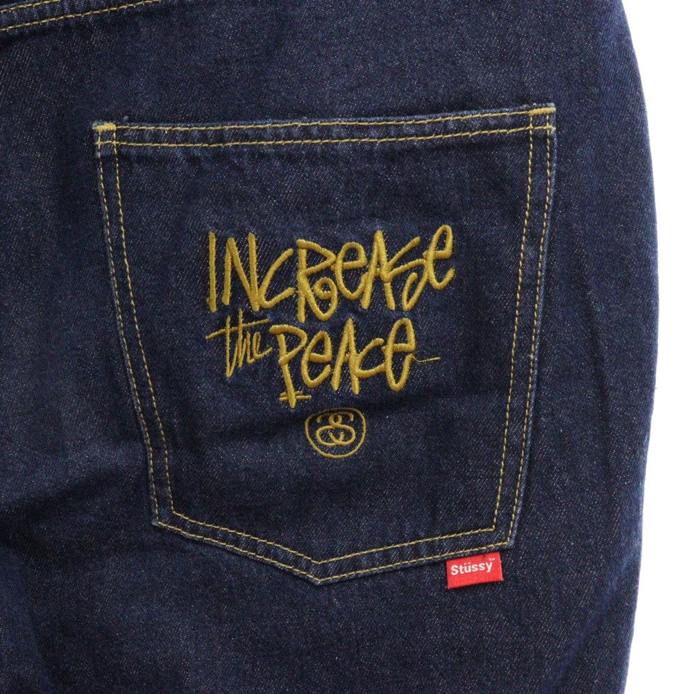 STUSSY (ステューシー) Increase The Peace バックポケット刺繍 デニム 