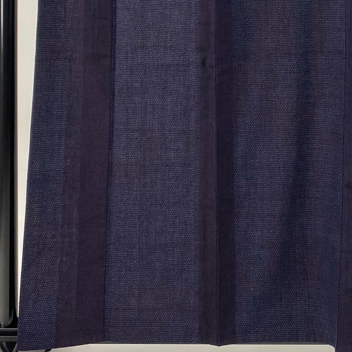 結城紬 身丈161cm 裄丈64cm M 単衣 本場結城紬 田中林次 落款 縦縞 蚊絣 濃紺 正絹