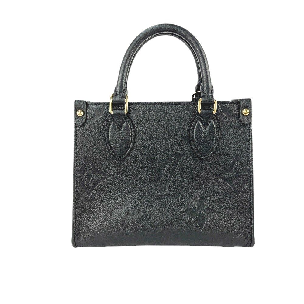 新同 ルイヴィトン オンザゴーBB ハンド バッグ モノグラム アンプラント ブラック M46993 413339 1