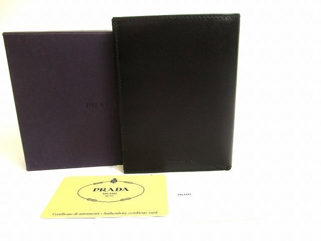 プラダ PRADA サフィアーノ レザー 2つ折り 札入れ 財布 コンパクト財布 メンズ