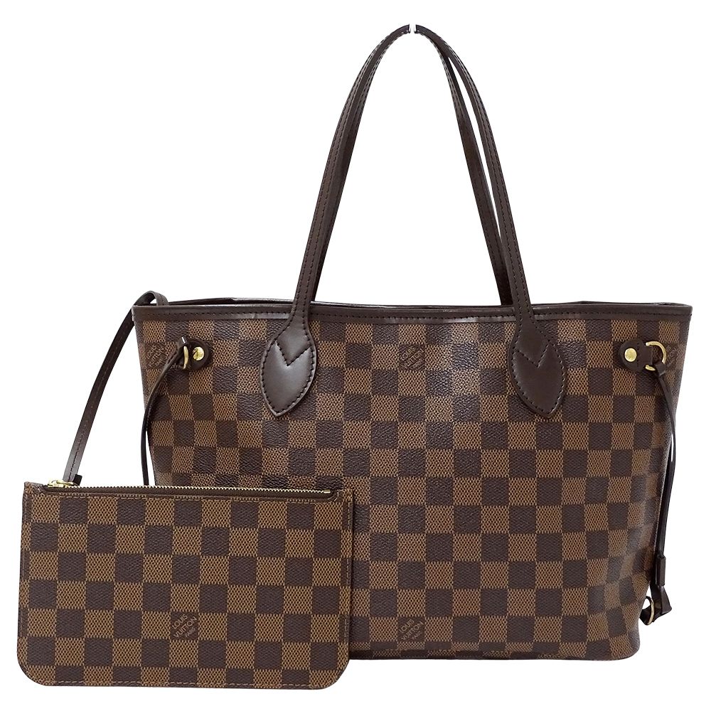 ルイ ヴィトン LOUIS VUITTON バッグ ダミエ レディース ブランド トートバッグ ネヴァーフル PM N41359 ブラウン ポーチ付き 肩掛け おしゃれ