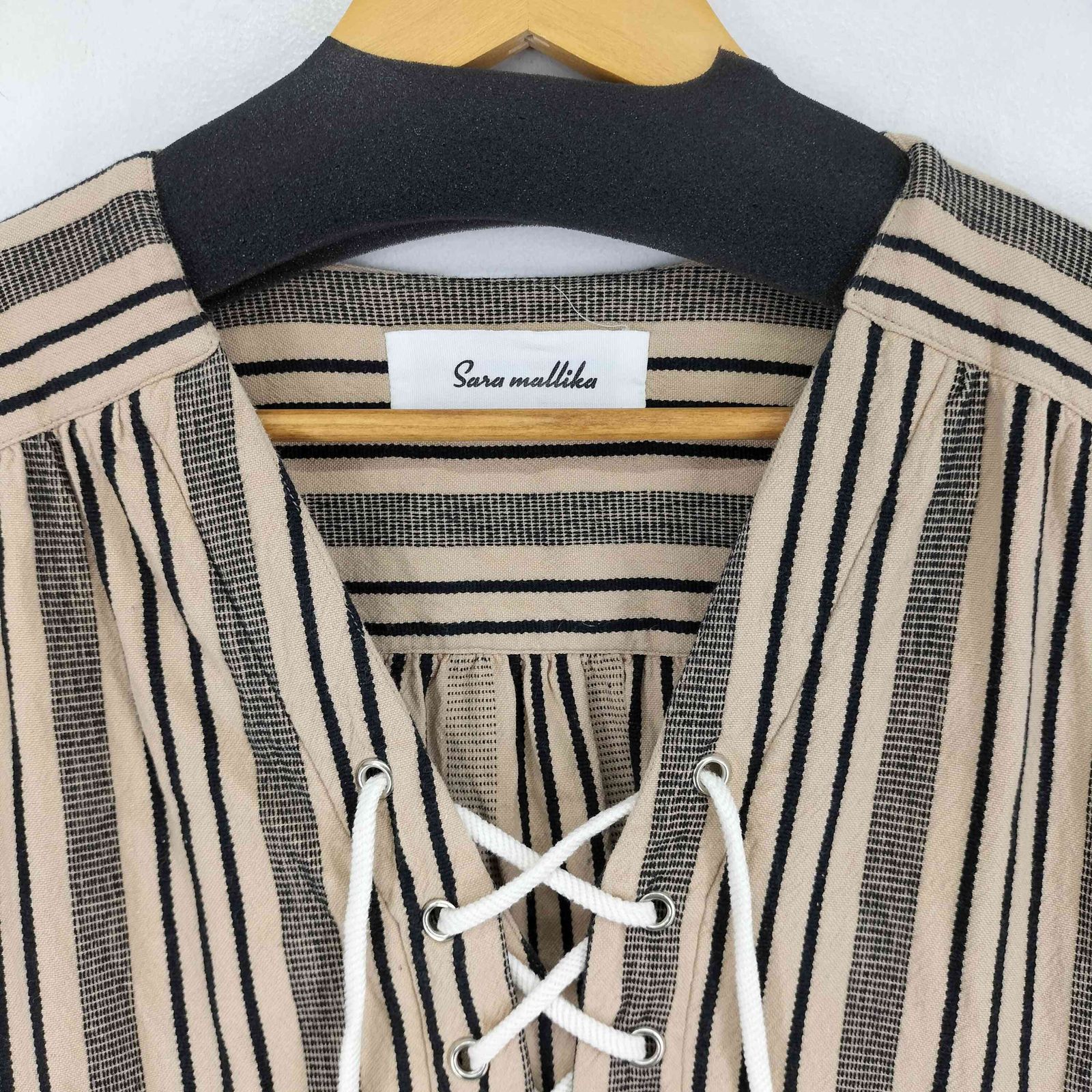 サラマリカ Sara Mallika STRIPE LACEUP DRESS レディース JPN：S 