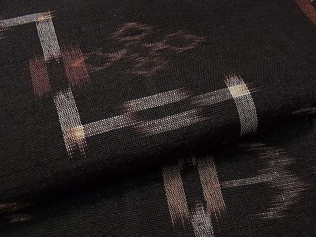 平和屋着物□極上 国指定重要無形文化財 本場久米島紬 黒地