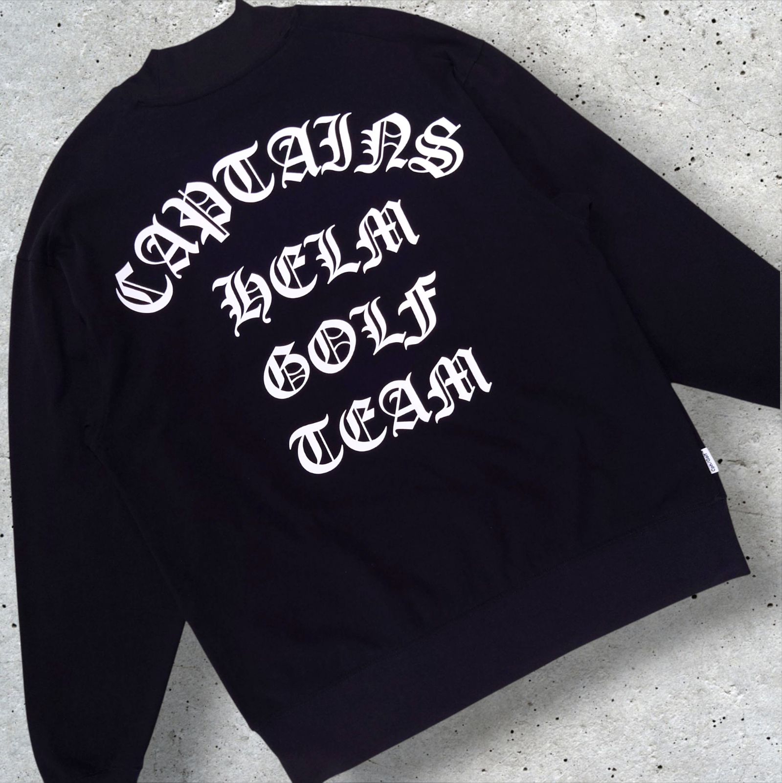 Cph|Golf CAPTAINS HELM GOLF モックネック オーバーサイズ ロングスリーブ ブラック