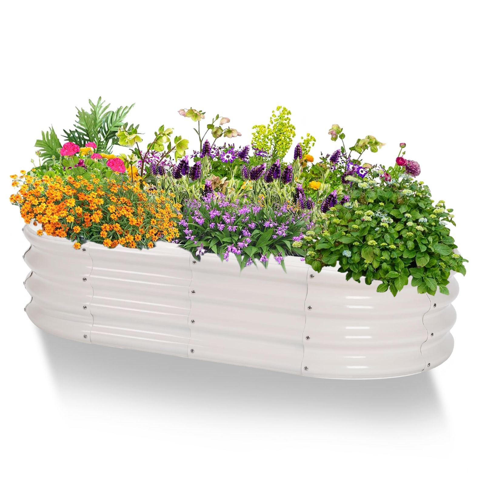 レイズドベッド 家庭菜園 亜鉛メッキ 幅120×奥行60×高さ28cm ガーデンベッド プランター 大型 ガーデンフレーム 屋外 ガーデンボックス ガーデニング 金属製 レイズドガーデンベッド 野菜 花 果物栽培用 組立簡単 腐敗にくい 耐久性