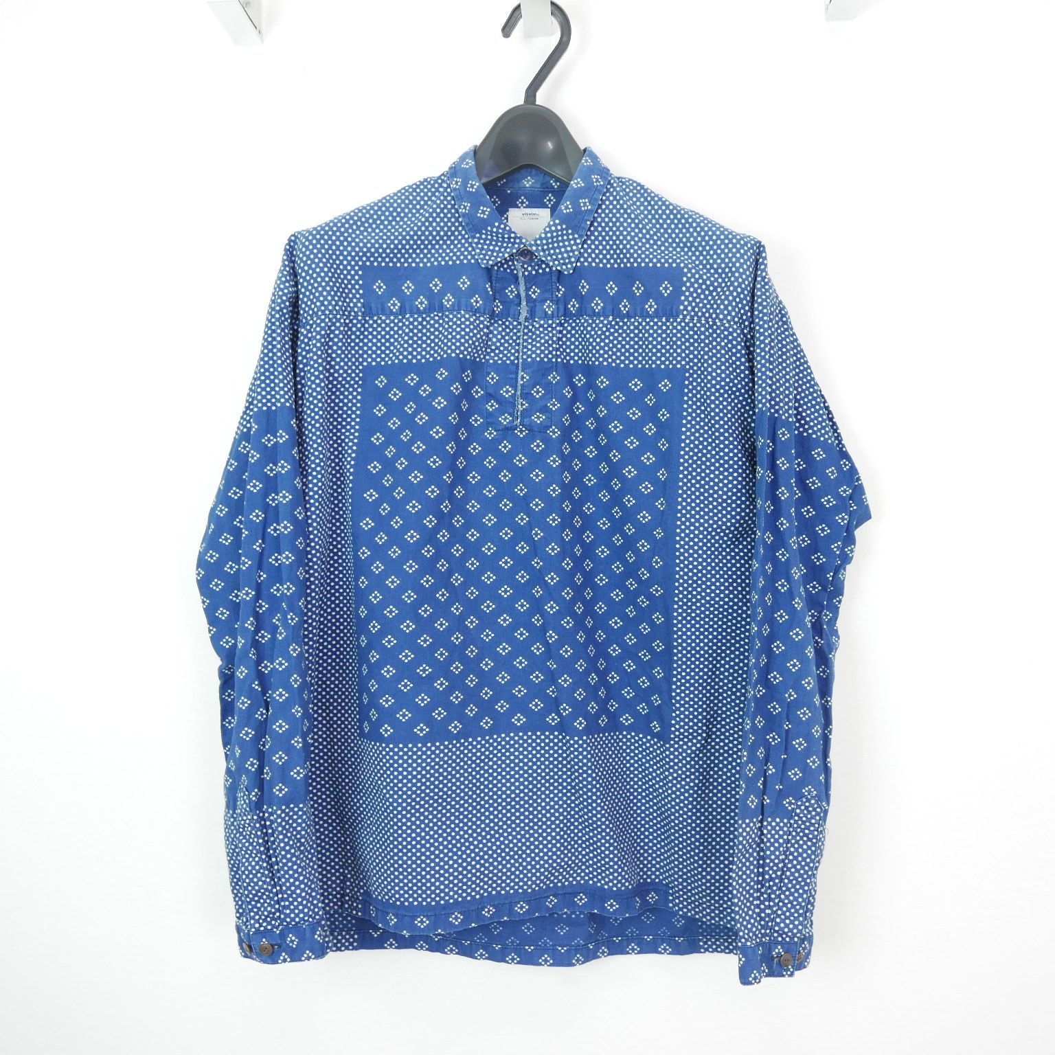 visvim ビズビム KERCHIEF DOTS TUNIC SHIRT リネン混 コットン 長袖