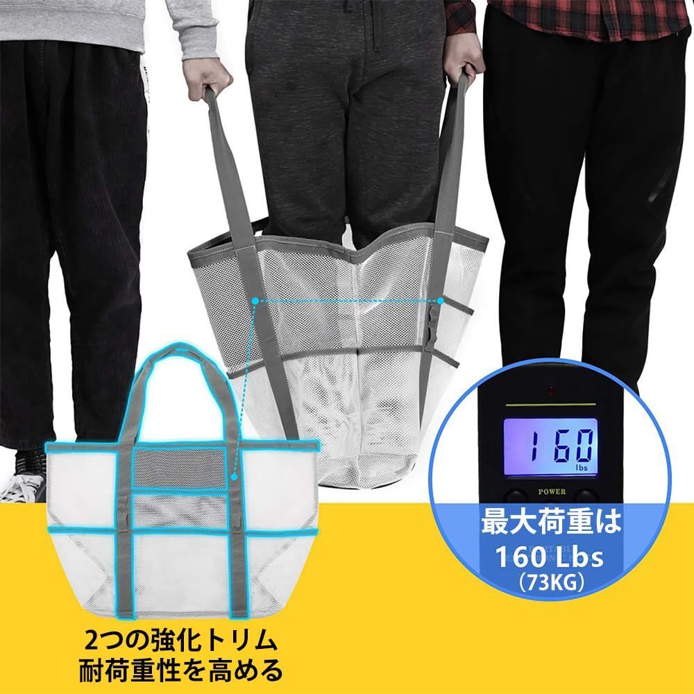 可能 売切注意 お早めに メッシュバッグ 大容量 温泉バッグ 38L プールバッグ 防水 ビーチバッグ 折り畳み ビーチ|ショッピング|水泳|ジム|スパ|温泉|旅行用|海水浴|お風呂用 Karsaer バッグG0141