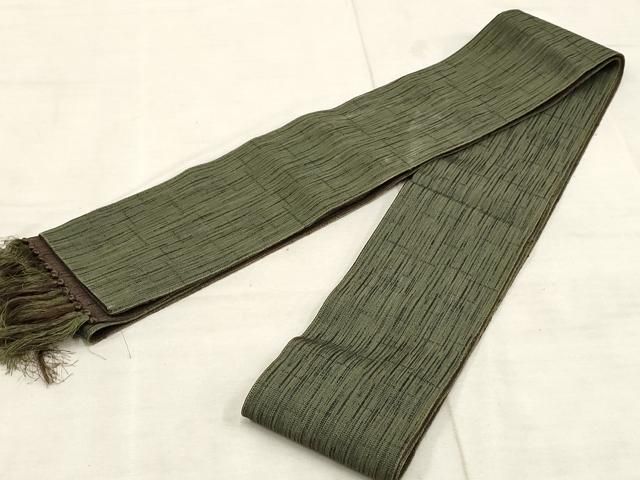 平和屋着物男性　本場筑前博多織　角帯　間道　正絹　逸品　AAAP9906wj