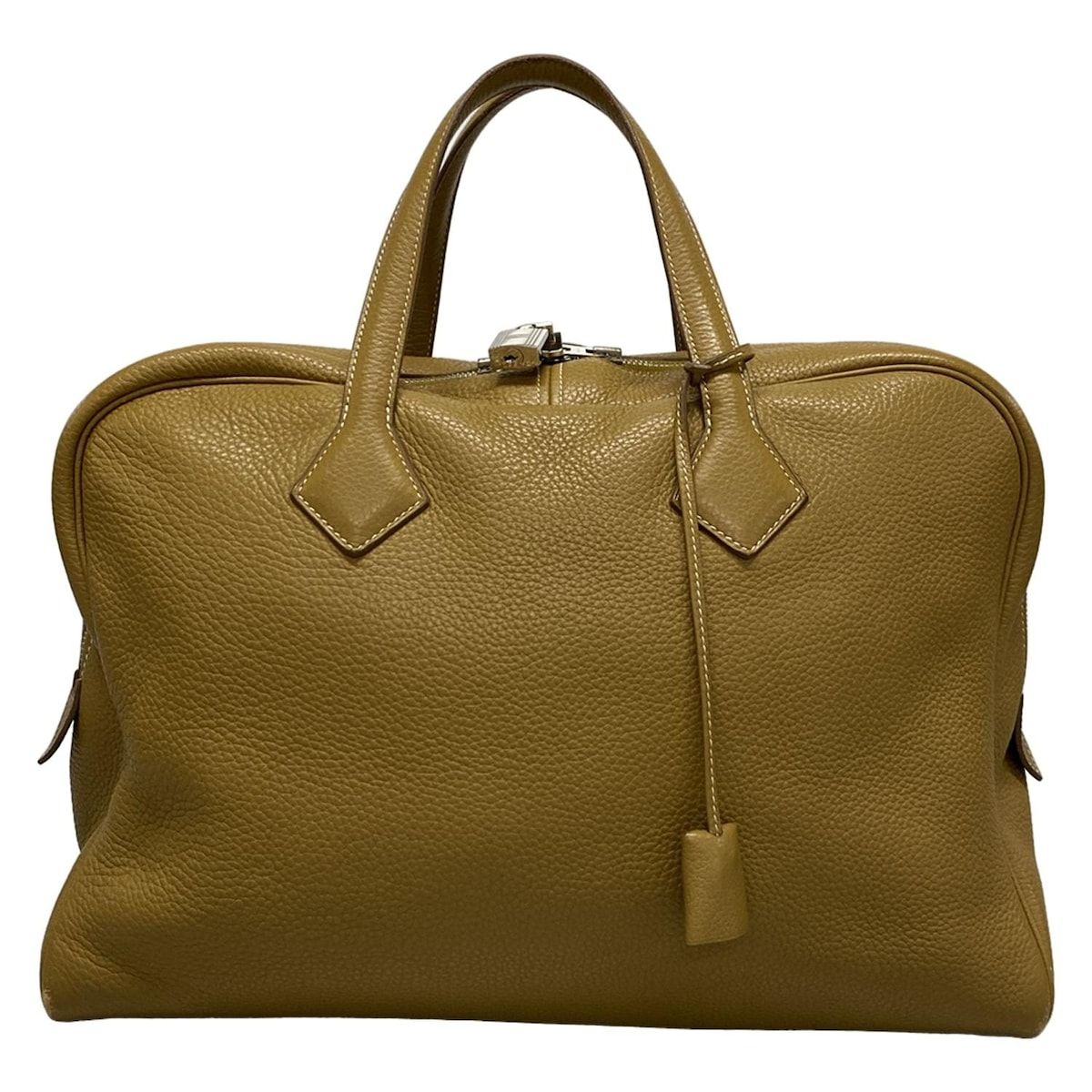 HERMES エルメス ビジネスバッグ ヴィクトリア2 12H カーキ シルバー金具