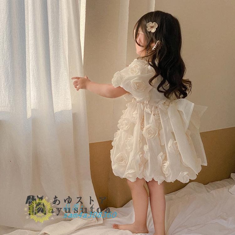 子供服ワンピースキッズ女の子 夏服 半袖ワンピース 花柄 韓国子供服 ジュニア ベビー服 おしゃれ 子ども服 子供ドレス ガールズ 結婚式 入学 am 4 a 308360