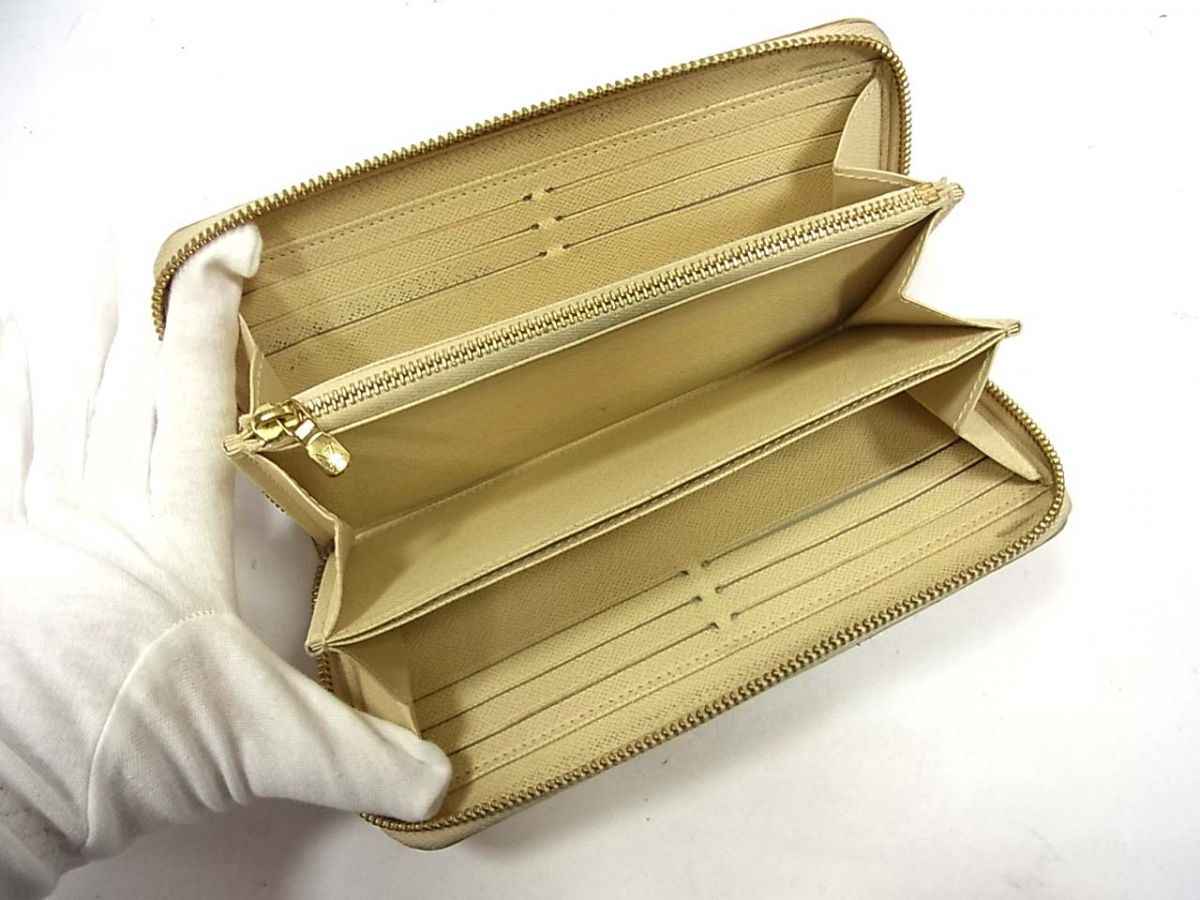 ルイヴィトン ダミエ アズール ジッピーウォレット 長財布 白