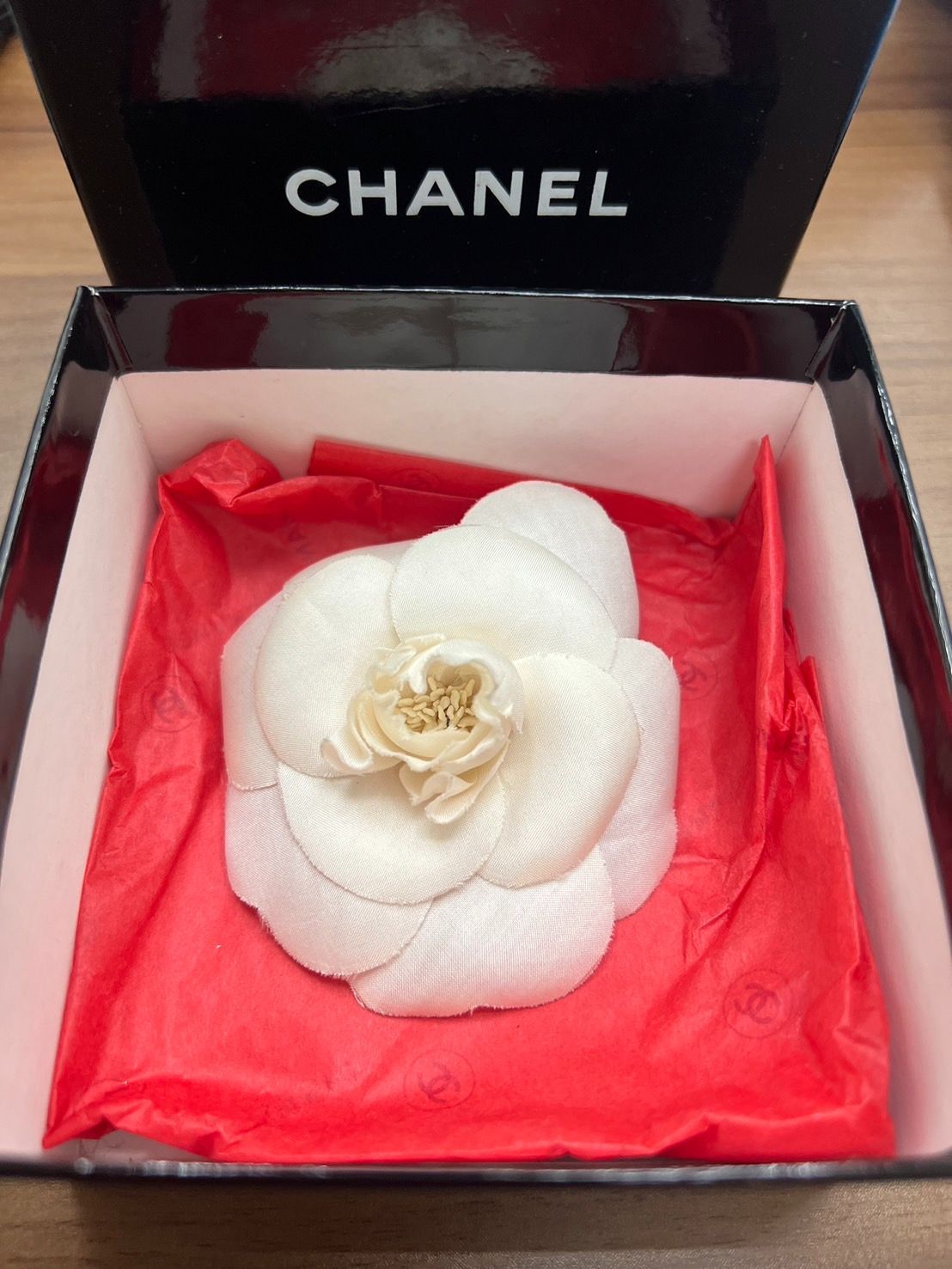 CHANEL シャネル 白 ホワイト カメリア 花 ミニ コサージュ