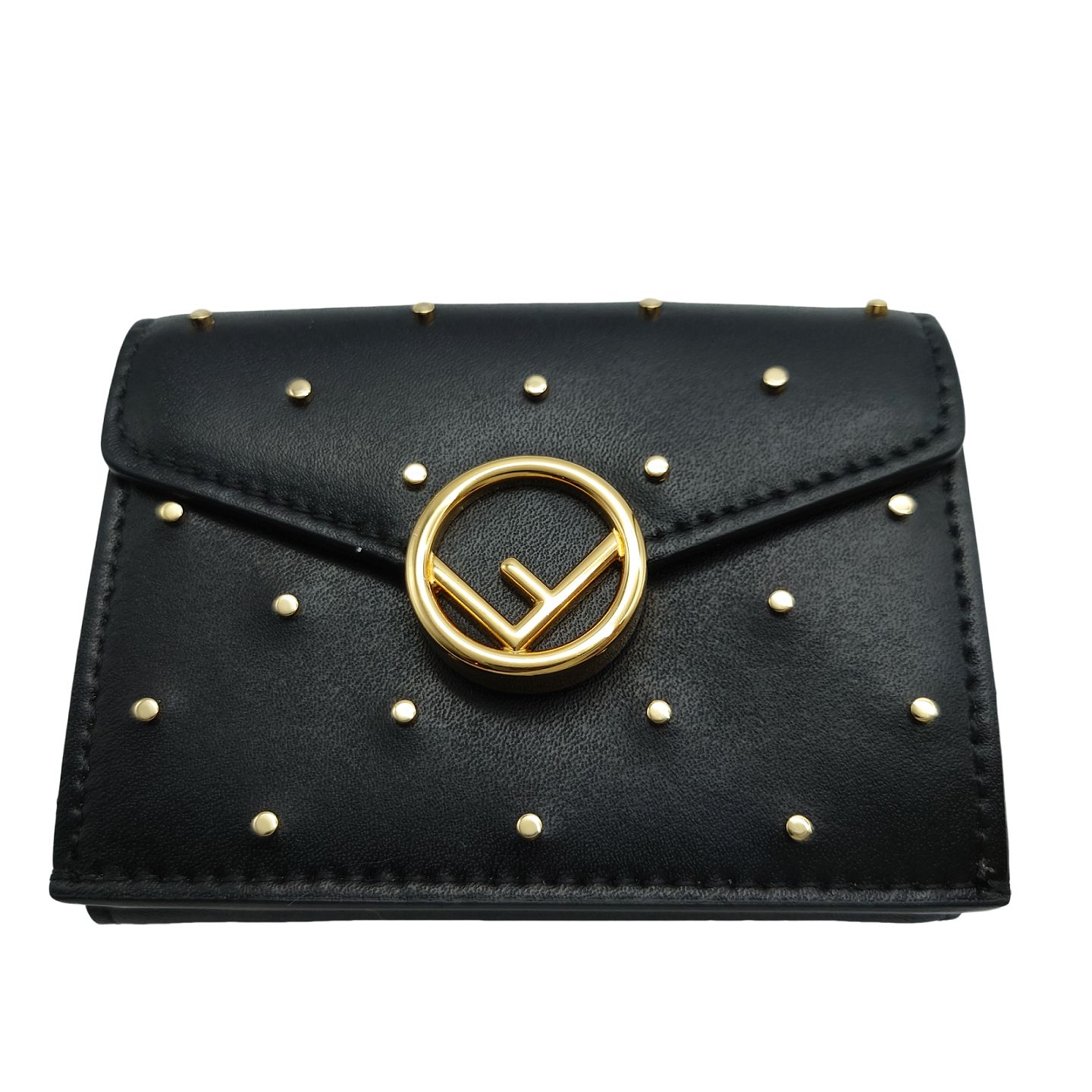 フェンディ FENDI 財布 三つ折り エフイズ スタッズ コンパクト