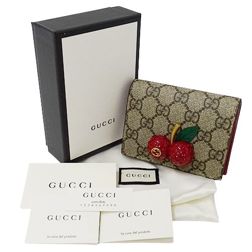 グッチ GUCCI 財布 レディース ブランド 二つ折り財布 チェリー