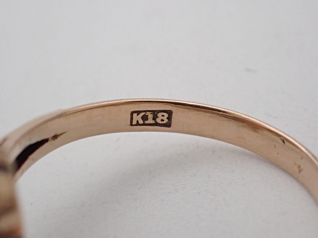 K18 イエローゴールド オパール リング 10号 2.5g 中古B【中古】【大信質舗】【質屋出店】管理番号：C-8918