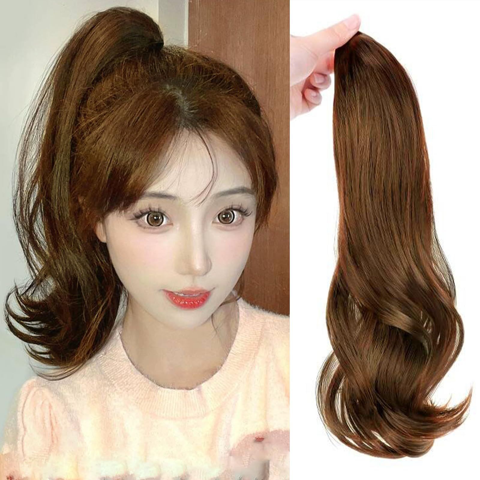 数量限定】ウィッグ ポニーテールウィッグ 巻き髪 40cm ポニーテール