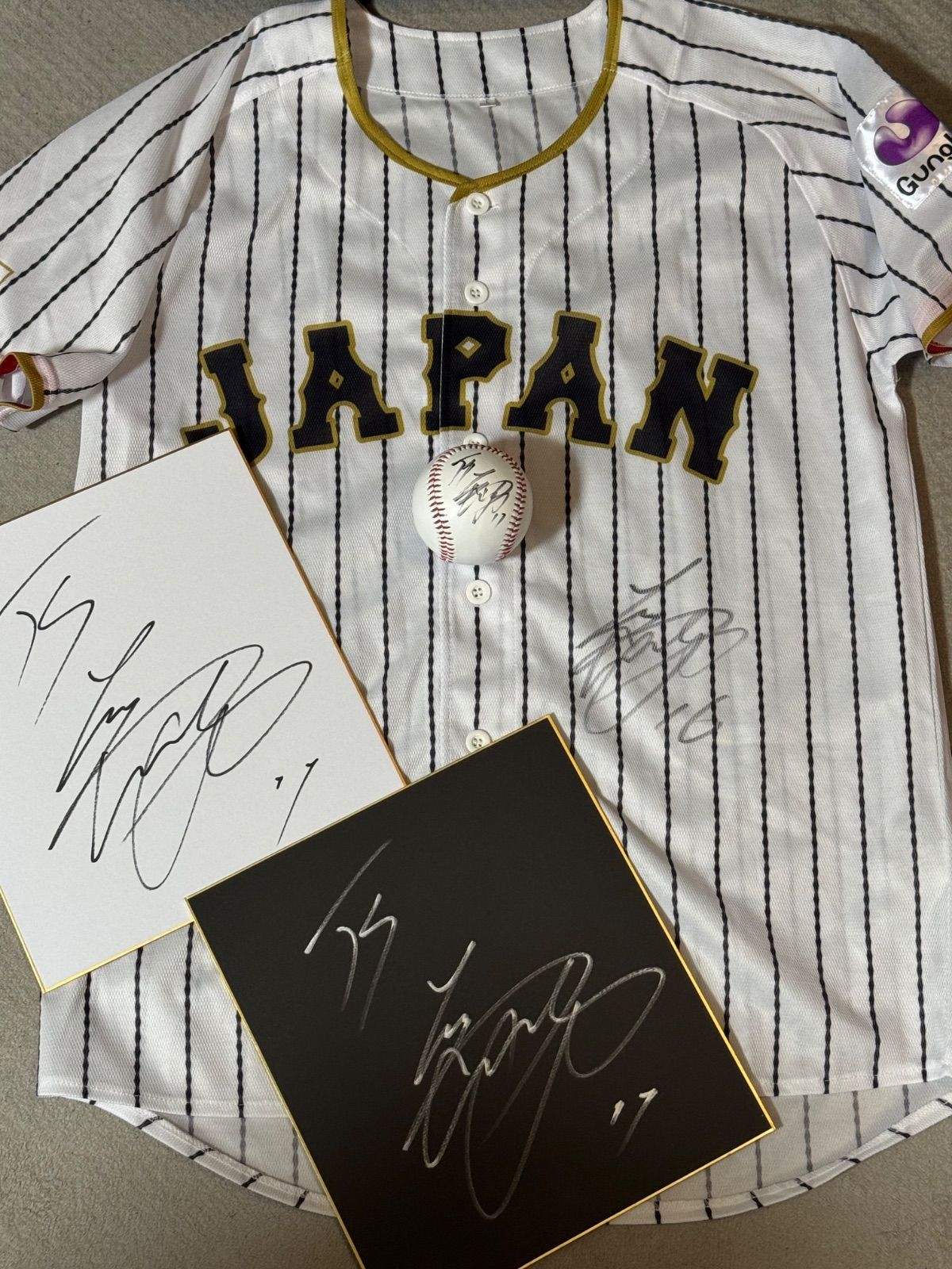 大谷翔平　サインユニフォーム、サインボール、サイン色紙セット！ WBC 侍ジャパン 大谷翔平 直筆サインユニフォーム 直筆サイン