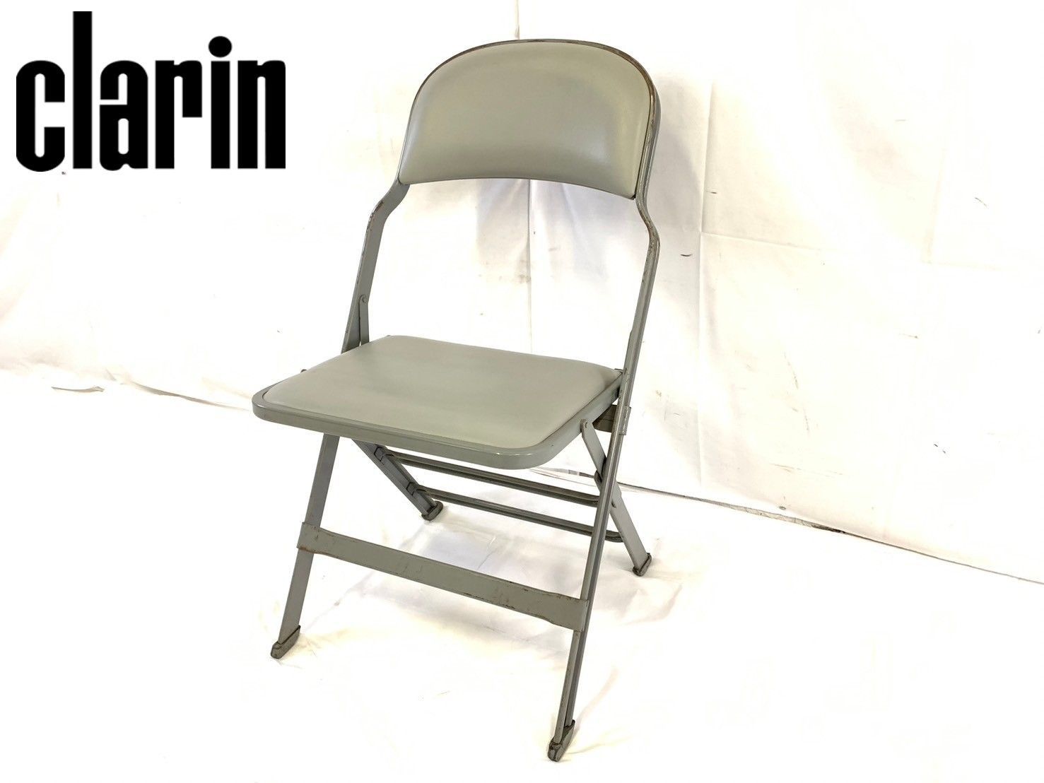 【米軍放出品】クラリン Clarin 折り畳みイス オフィス パイプ椅子 ミーティングチェア スチール折りたたみ椅子(160)HG30EK-W#24