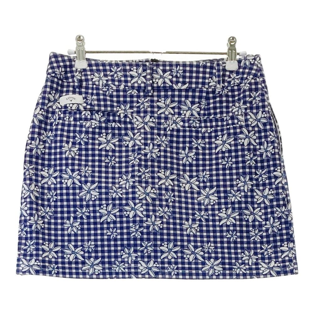 サイズ：S CALLAWAY キャロウェイ インナー付スカート 花 チェック柄